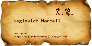 Keglevich Marcell névjegykártya